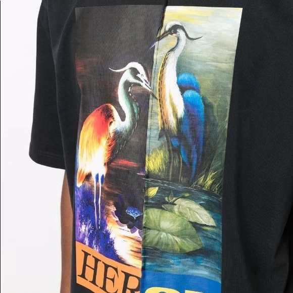 Heron Preston | Split Herons Print T-shirt | New | With Tags - Picture 4 of 5